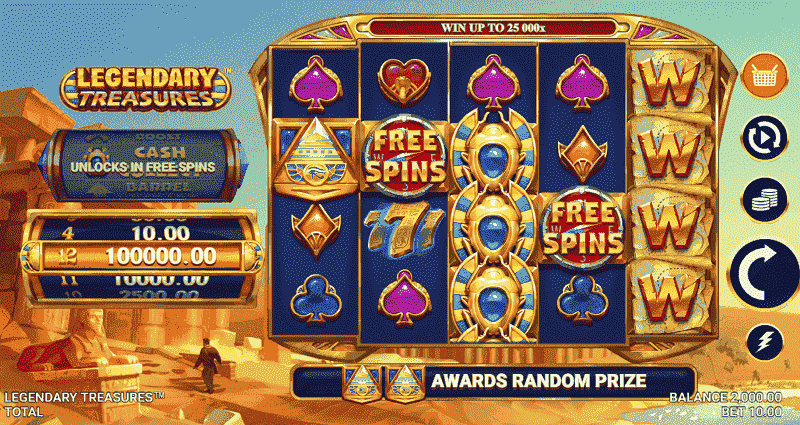 Legendary Treasures Slot Grid Layout and Symbols (1)