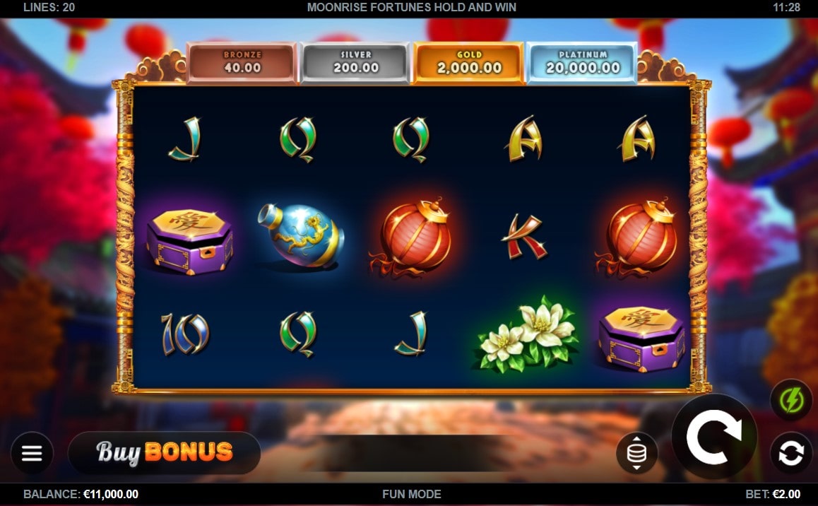 De basisdetails van de Moonrise Fortunes Hold & Win Slot